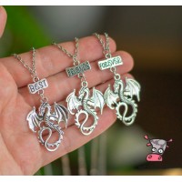 Кулон для троих друзей "Best Friends Forever. Дракон. Цена за набор